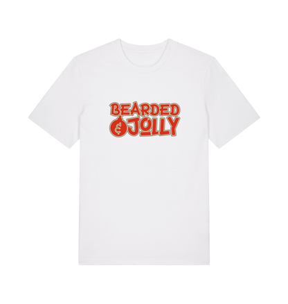 white christmas t-shirt with 'Bearded Jolly' text 