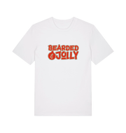 white christmas t-shirt with 'Bearded Jolly' text 
