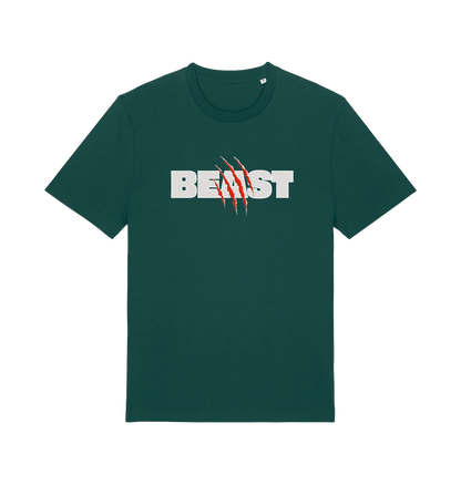 green matching t-shirt with the text beast