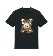 black graphic t-shirt with 'the big swingers club' and the graphic of a cartoon golf ball