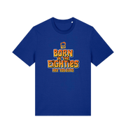 blue birthday t-shirt inspired by the cult classic film the goonies with 'born in the 80s' text