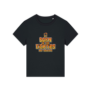 black geek tee with the slogan 'born in the eighties hey you guys'