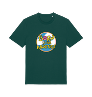 green birthday t-shirt inspired by the classic cartoon the simpsons with the text 'born in the 90's'
