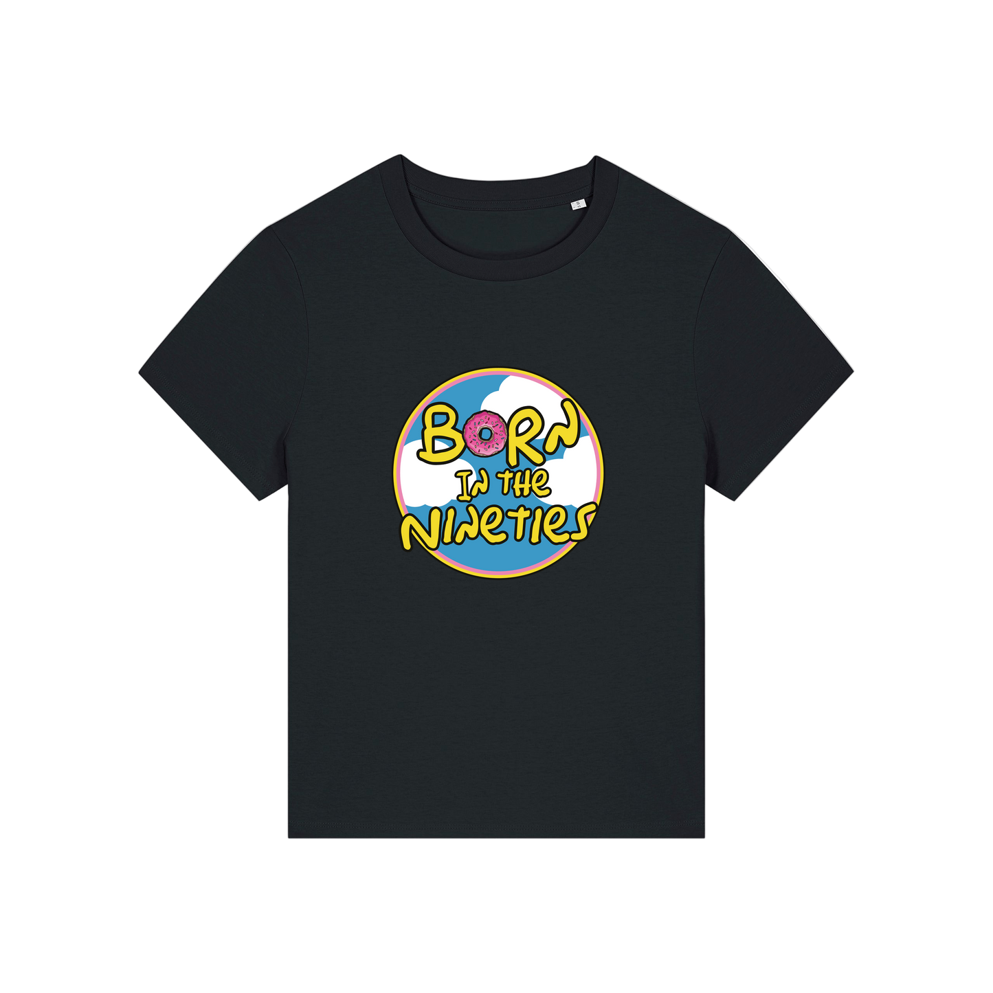 black geek tshirt with the slogan 'born in the 90's' 