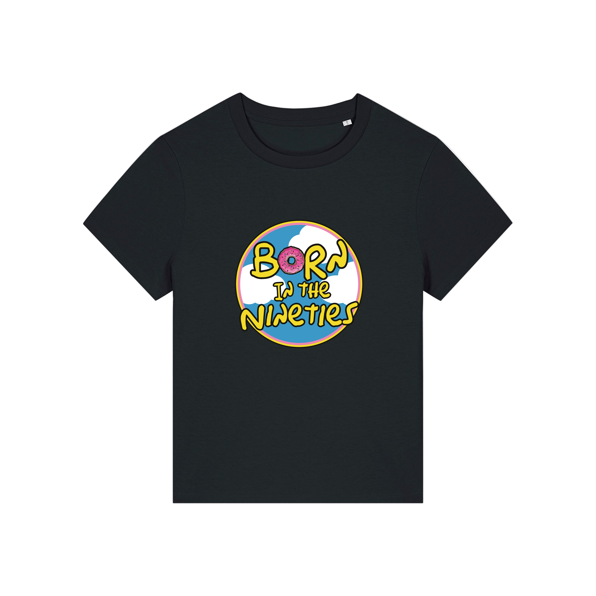 black geek tshirt with the slogan 'born in the 90's' 