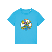 blue geek tshirt with the slogan 'born in the 90's' 