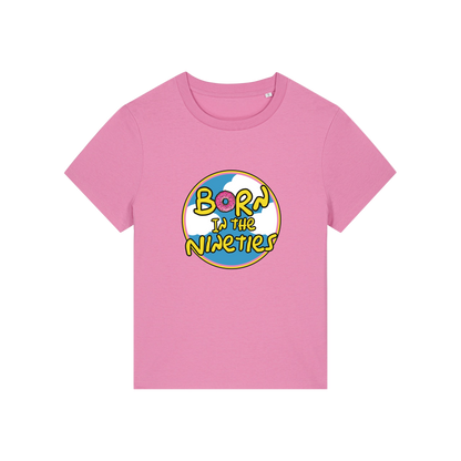 pink geek tshirt with the slogan 'born in the 90's' 