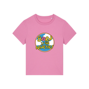 pink geek tshirt with the slogan 'born in the 90's' 