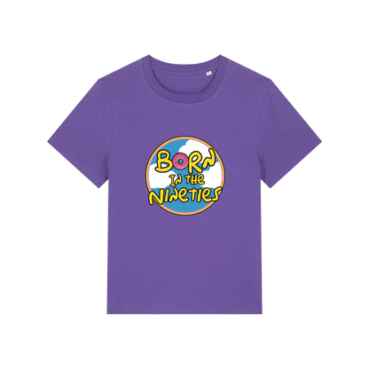 purple geek tshirt with the slogan 'born in the 90's' 