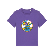 purple geek tshirt with the slogan 'born in the 90's' 