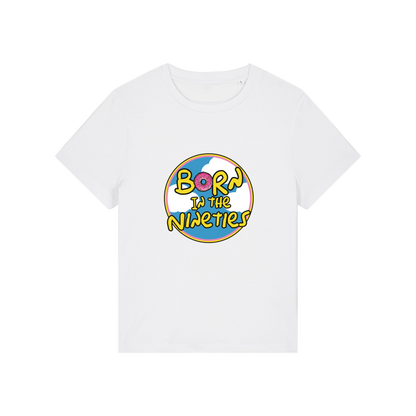 white geek tshirt with the slogan 'born in the 90's' 