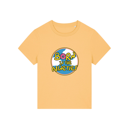 yellow geek tshirt with the slogan 'born in the 90's' 