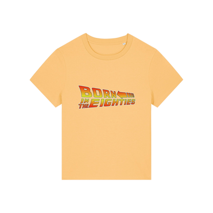 yellow geek tee with the slogan 'born in the eighties'