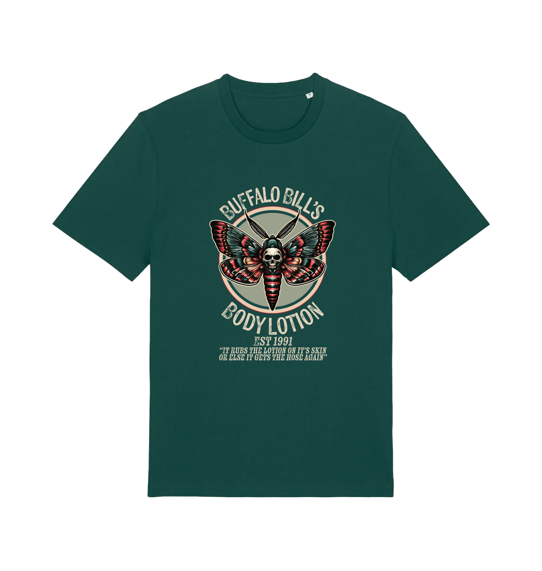 green movie t-shirt inspired by the classic horror film silence of the lambs