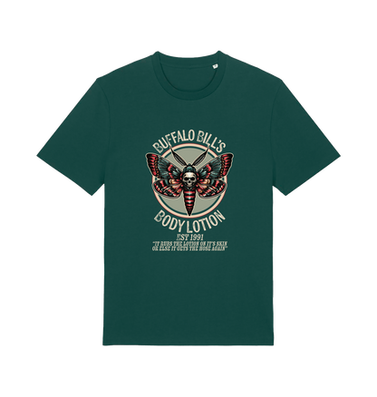 green movie t-shirt inspired by the classic horror film silence of the lambs