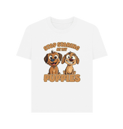 White Stop Puppies Women's T-shirt