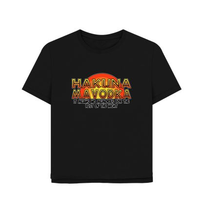 Black Hakuna Mavodka Women's Relaxed Fit T-shirt
