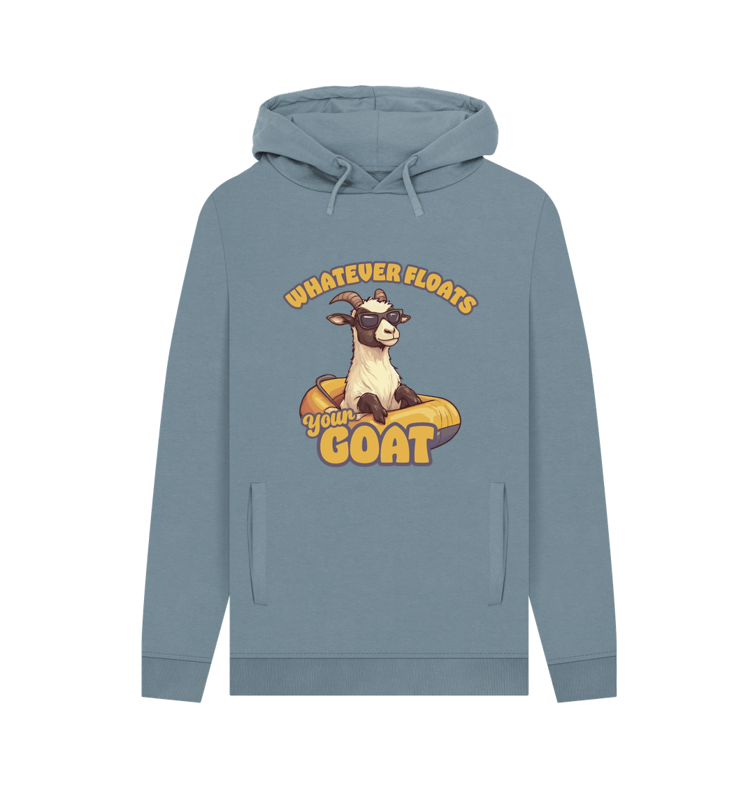 Stone Blue Floats Your Goat Men's Hoodie