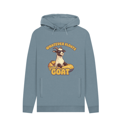 Stone Blue Floats Your Goat Men's Hoodie