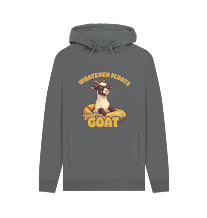 Slate Grey Floats Your Goat Men's Hoodie