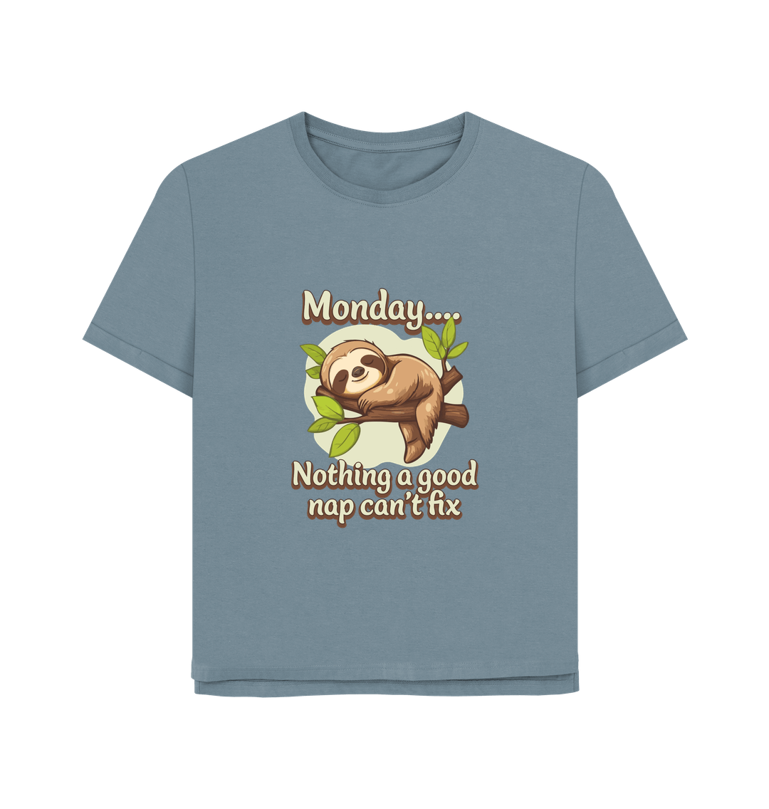 Stone Blue Printed T-shirt