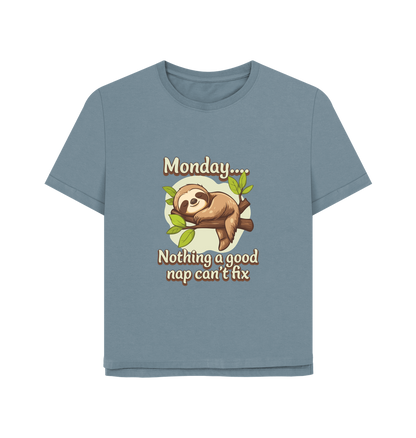 Stone Blue Printed T-shirt