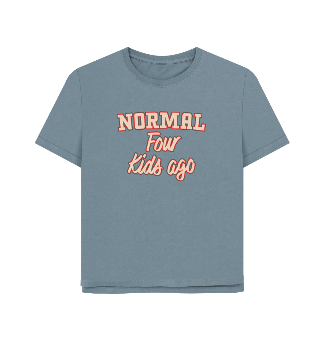Stone Blue Normal Four Women's Relaxed Fit T-shirt