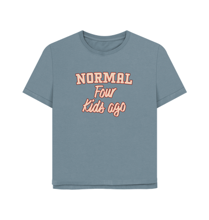 Stone Blue Normal Four Women's Relaxed Fit T-shirt