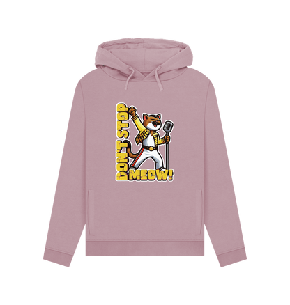 Mauve Don't Stop Meow Women's Hoodie