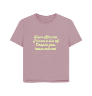 Mauve Dear Karma Women's Relaxed Fit T-shirt