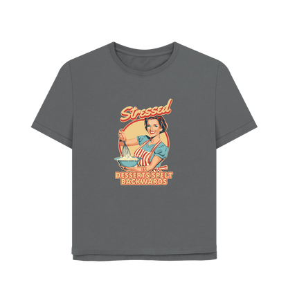 Slate Grey Stressed Women's Relaxed Fit T-shirt