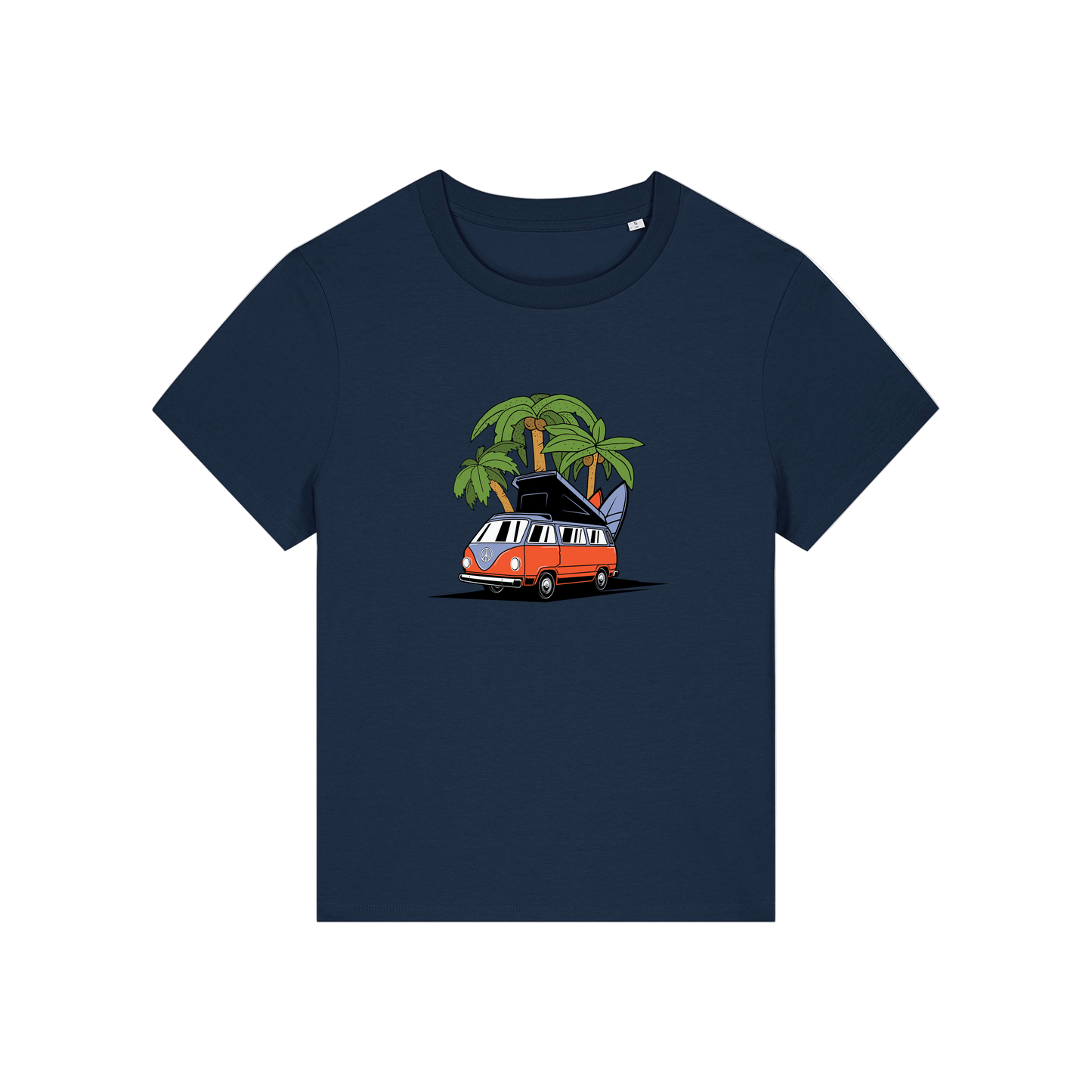 navy graphic t-shirt with a campervan