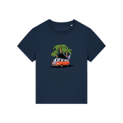 navy graphic t-shirt with a campervan