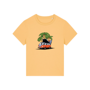 yellow graphic t-shirt with a campervan