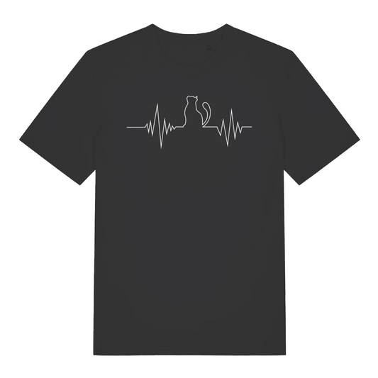 black women's animal t-shirt with a cat graphic