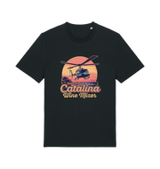 black movie t-shirt inspired by the comedy step brothers with the text 'catalina wine mixer'