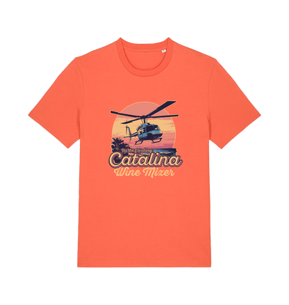 orange movie t-shirt inspired by the comedy step brothers with the text 'catalina wine mixer'