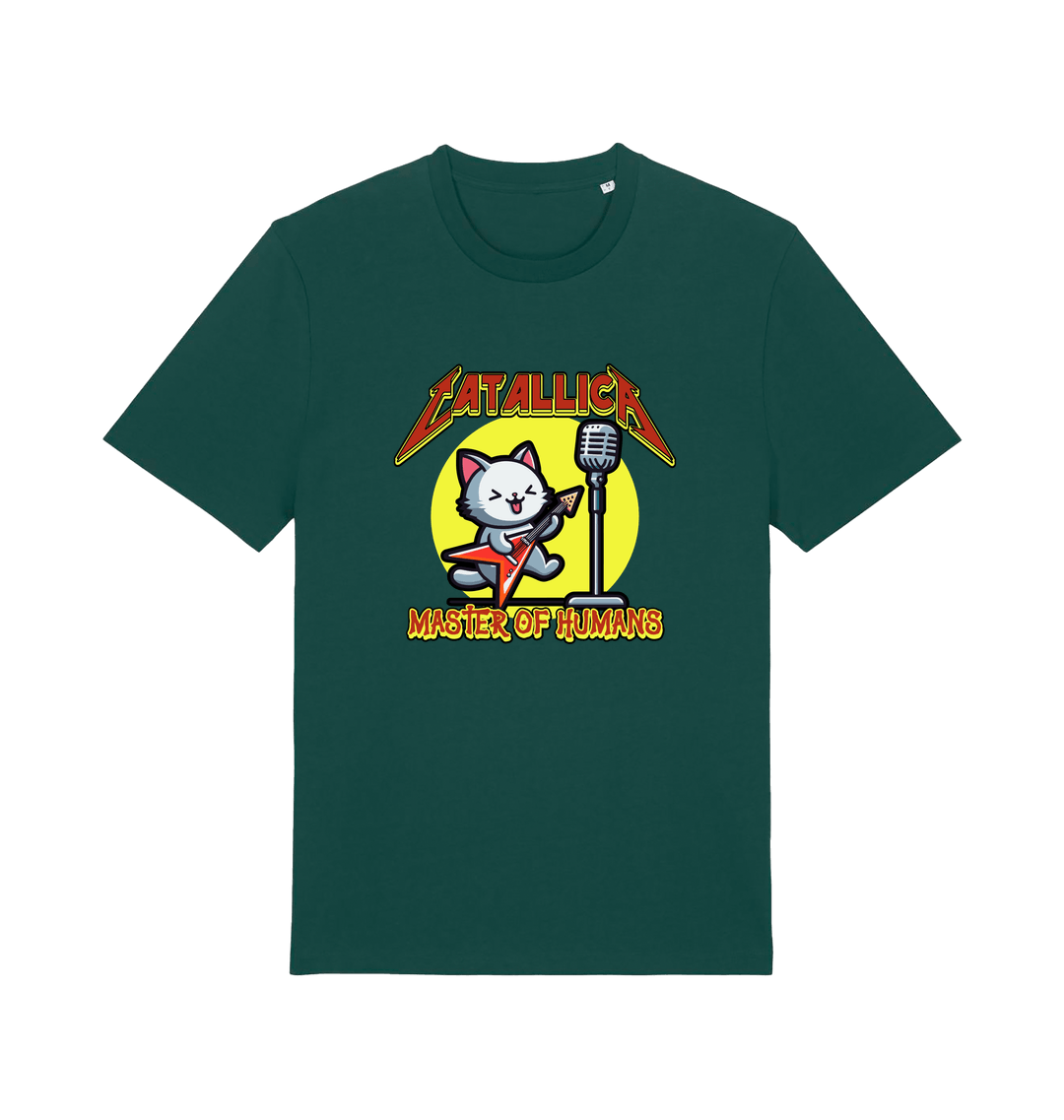 green music t-shirt with the graphic of a cat playing the guitar