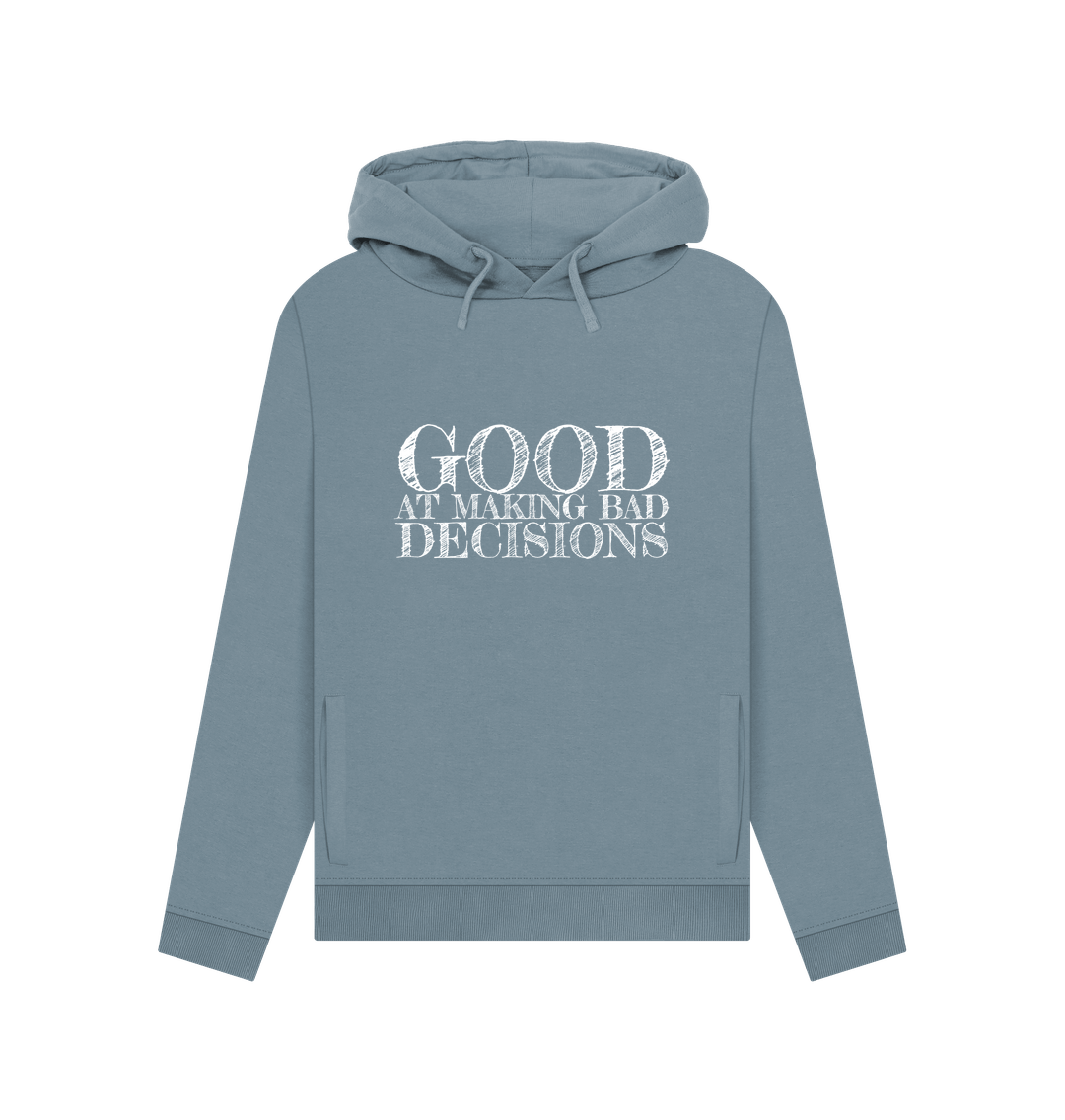 Stone Blue Good At Bad Women's Hoodie