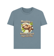 Stone Blue Printed T-shirt