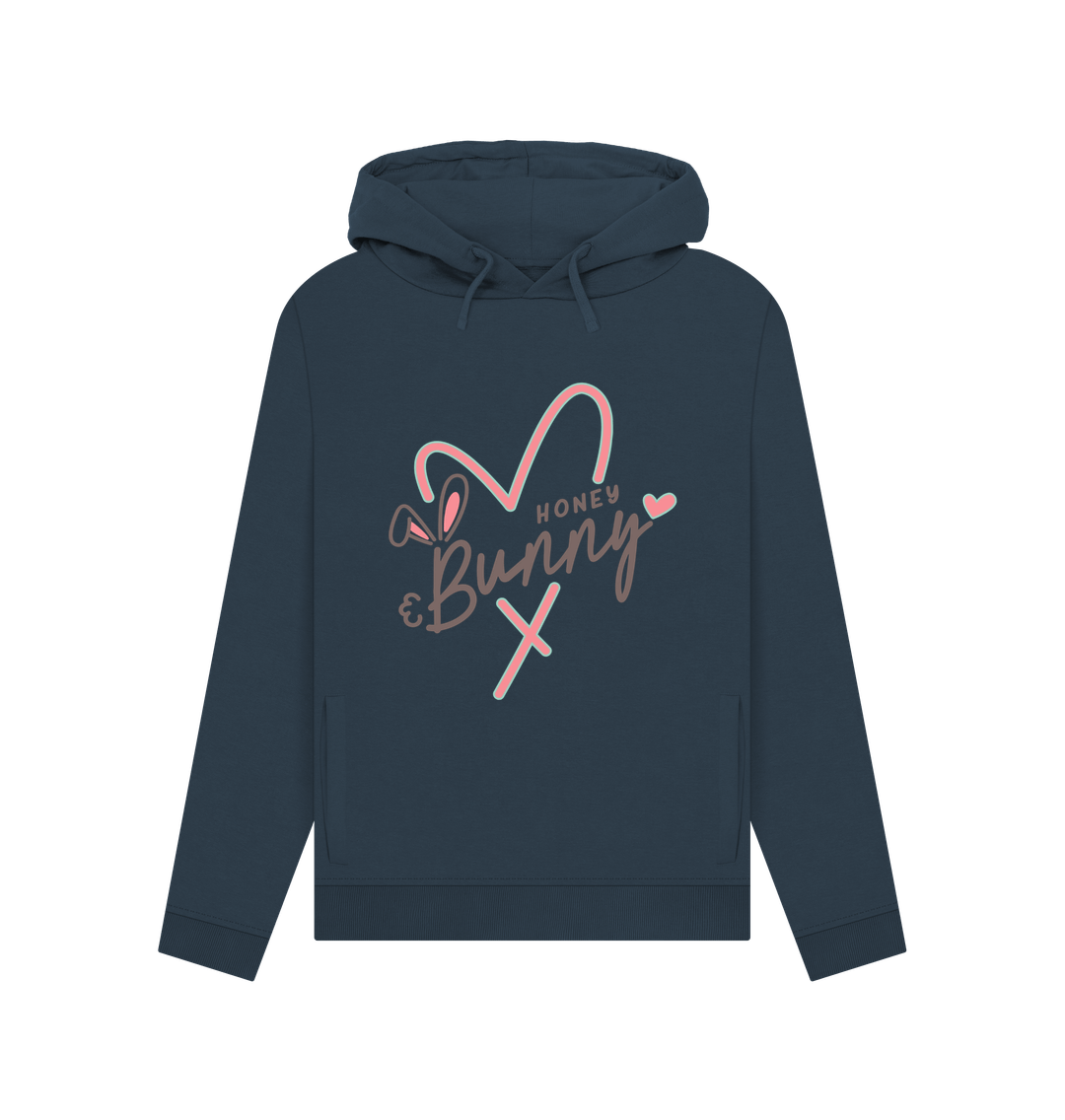 Navy Blue Honey Bunny Women's Hoodie