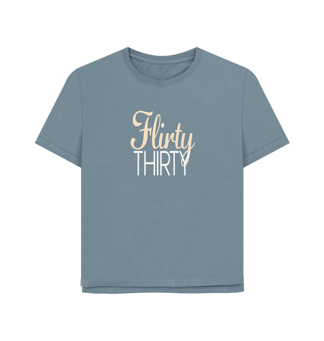 Stone Blue Flirty Thirty Women's Relaxed Fit T-shirt