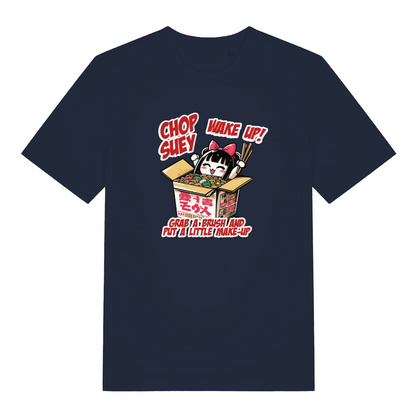 navy music t-shirt inspired by the iconic system of a down classic
