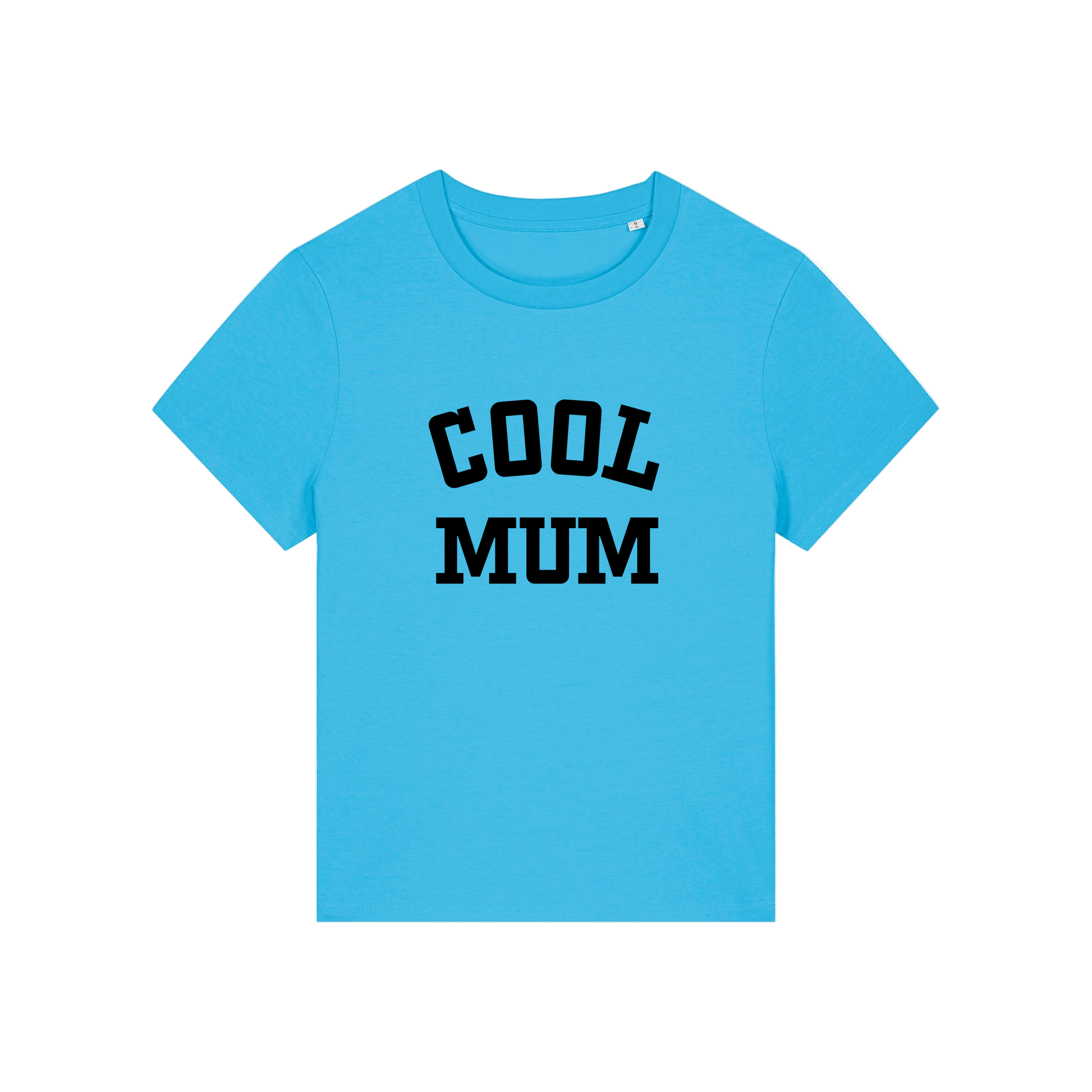 blue mum t-shirt with the slogan 'cool mum'