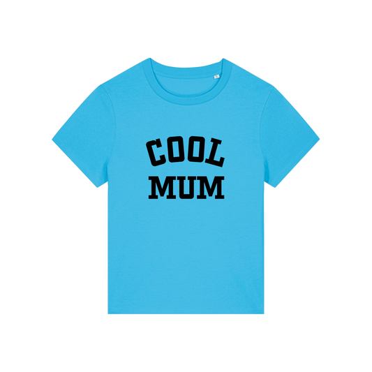 blue mum t-shirt with the slogan 'cool mum'