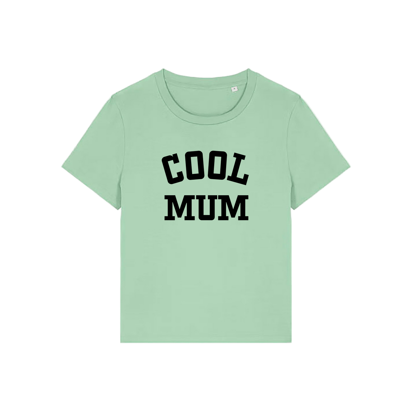green mum t-shirt with the slogan 'cool mum'