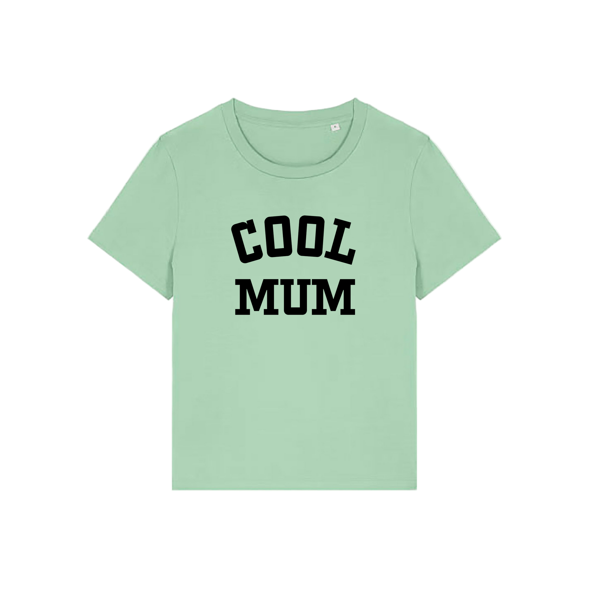 green mum t-shirt with the slogan 'cool mum'