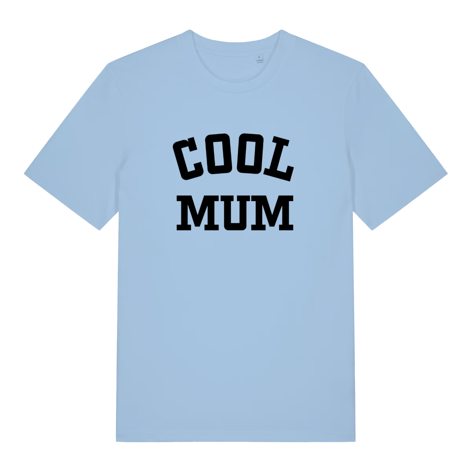 light blue women's slogan t-shirt with the text 'cool mum'
