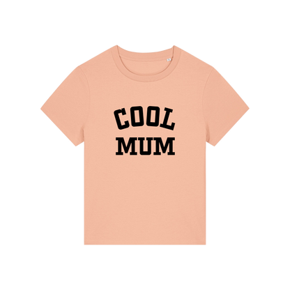peach mum t-shirt with the slogan 'cool mum'