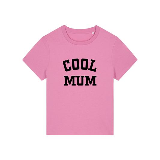 pink mum t-shirt with the slogan 'cool mum'